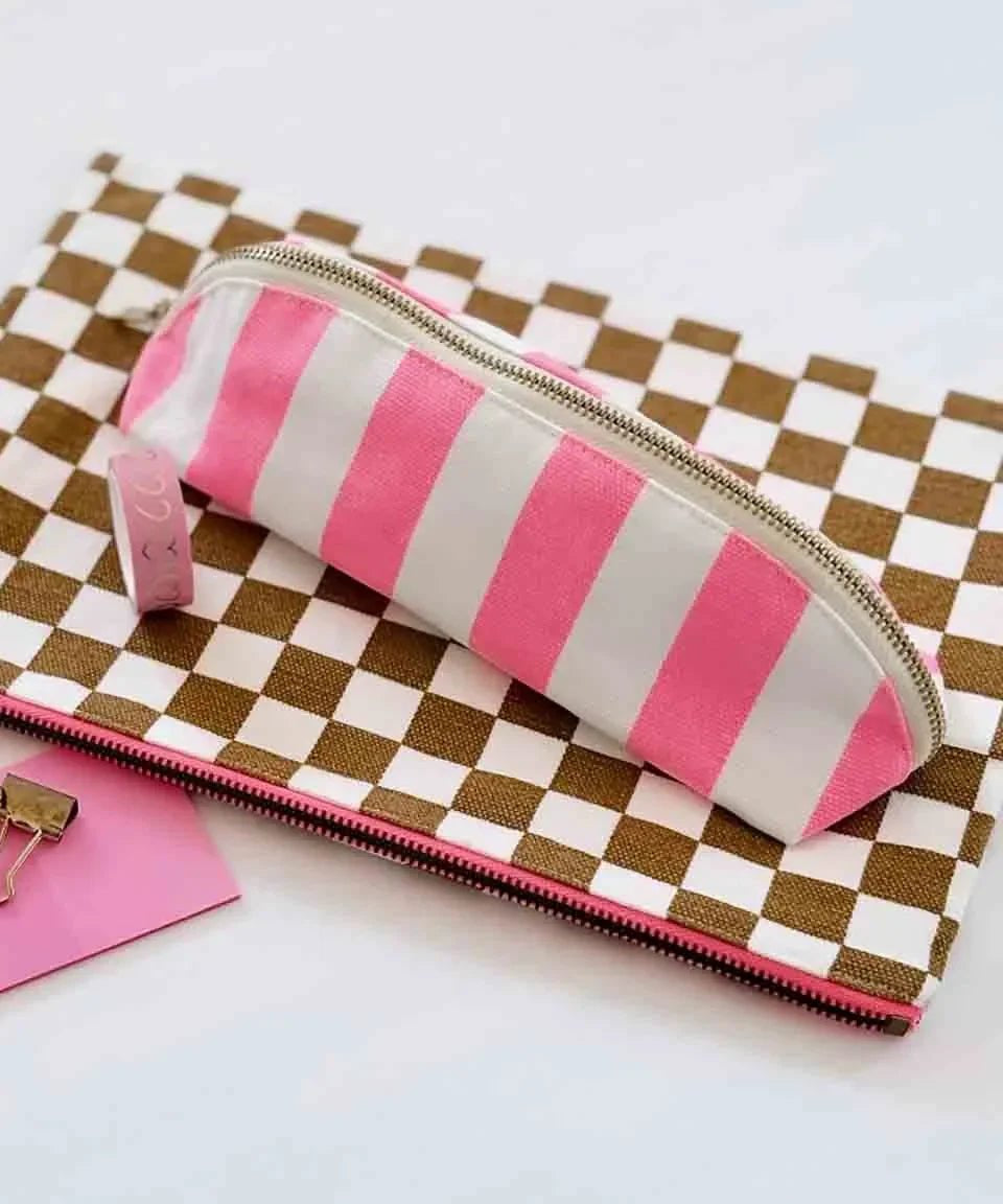 Rose in April - GASTON Federmäppchen • Stripes Neon Pink - Federmäppchen - ROSA ECK