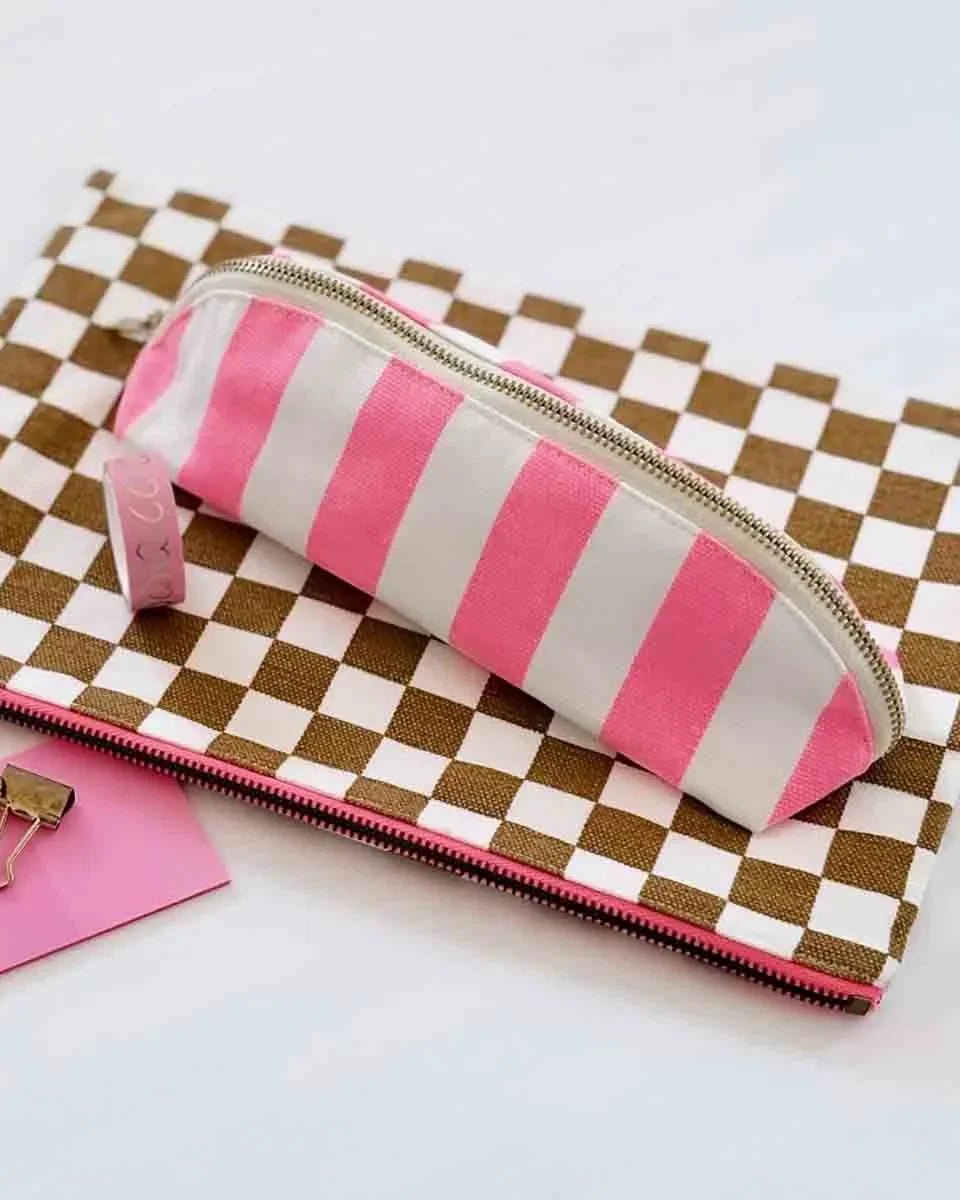 Rose in April - GASTON Federmäppchen • Stripes Neon Pink - Federmäppchen - ROSA ECK