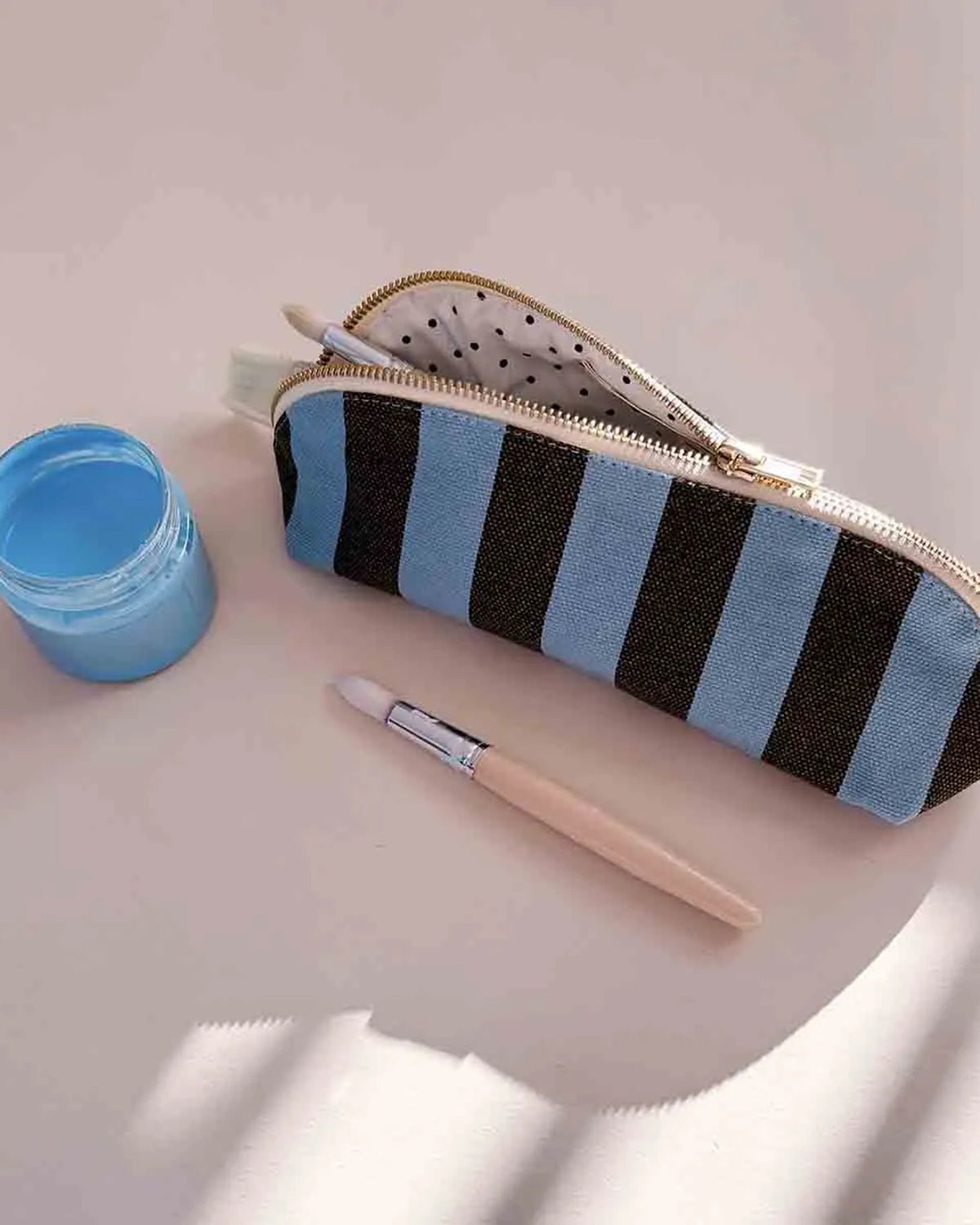 Rose in April - GASTON Federmäppchen • Stripes Olive/Blue - Federmäppchen - ROSA ECK