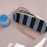 Rose in April - GASTON Federmäppchen • Stripes Olive/Blue - Federmäppchen - ROSA ECK