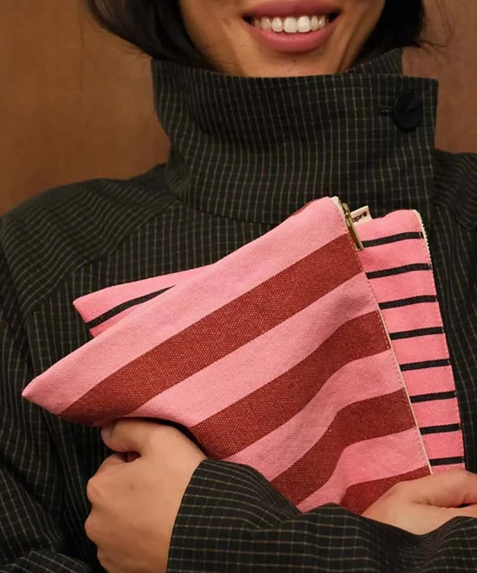 Rose in April - LILI Etui • Stripes Brick/Pink - ROSA ECK