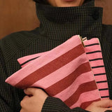 Rose in April - LILI Etui • Stripes Brick/Pink - ROSA ECK