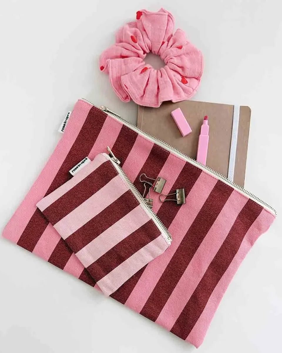 Rose in April - LILI Etui • Stripes Brick/Pink - ROSA ECK
