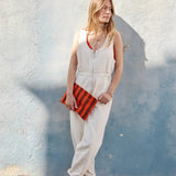 Rose in April - LILI Etui • Stripes Brown/Tomato - ROSA ECK