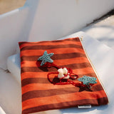 Rose in April - LILI Etui • Stripes Brown/Tomato - ROSA ECK