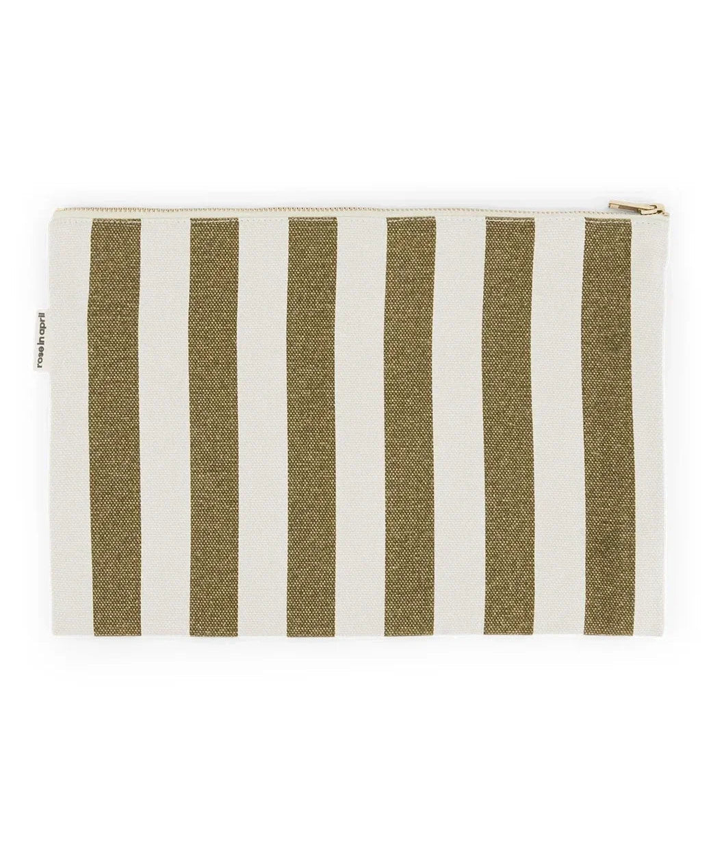 Rose in April - LILI Etui • Stripes Olive/Greige - ROSA ECK