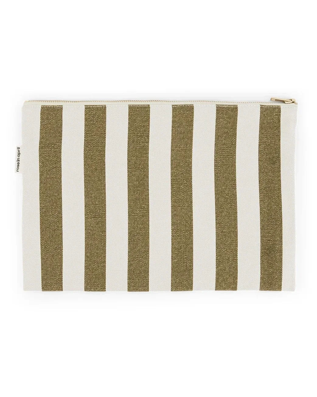 Rose in April - LILI Etui • Stripes Olive/Greige - ROSA ECK