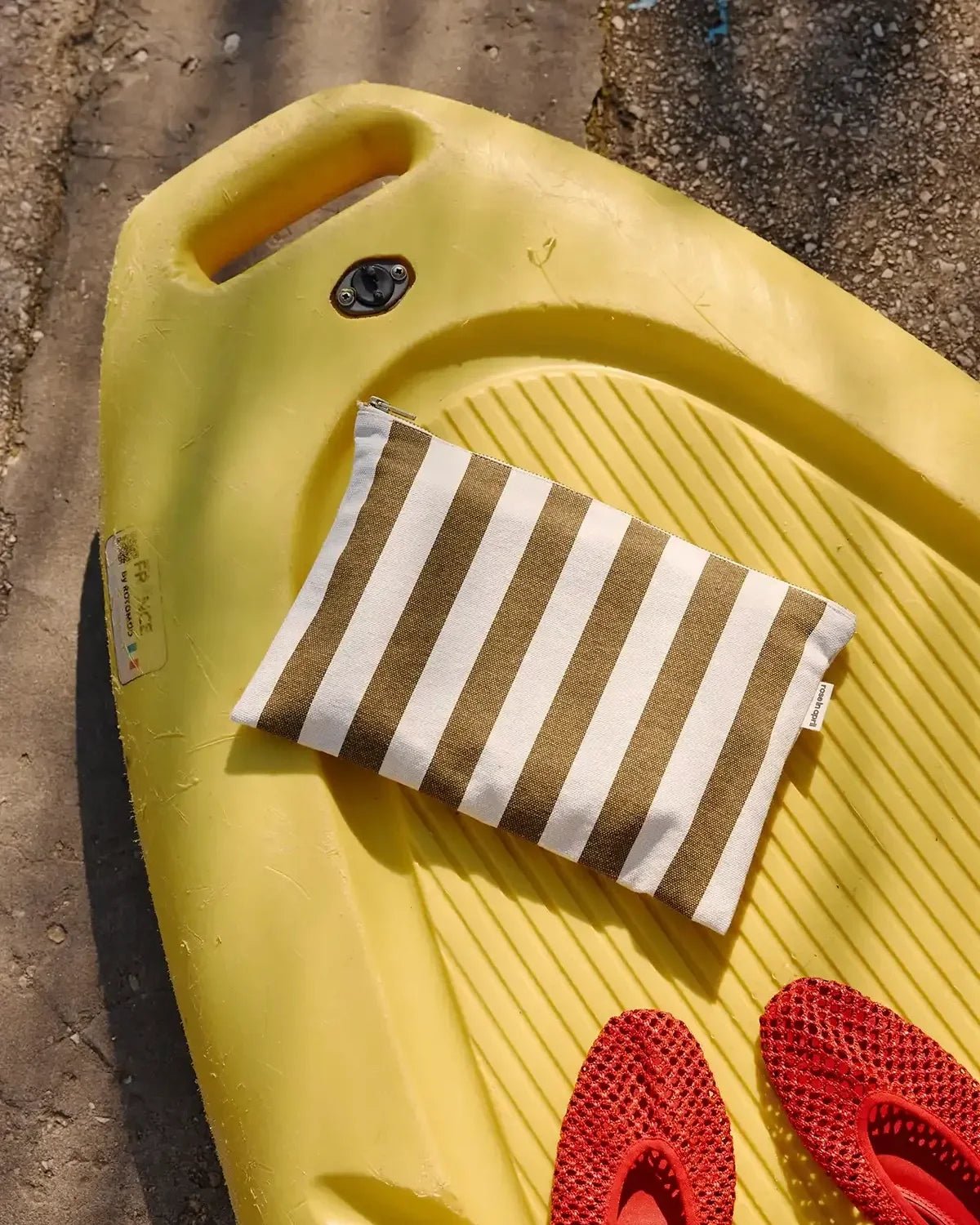 Rose in April - LILI Etui • Stripes Olive/Greige - ROSA ECK