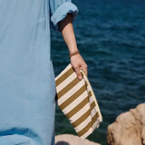 Rose in April - LILI Etui • Stripes Olive/Greige - ROSA ECK