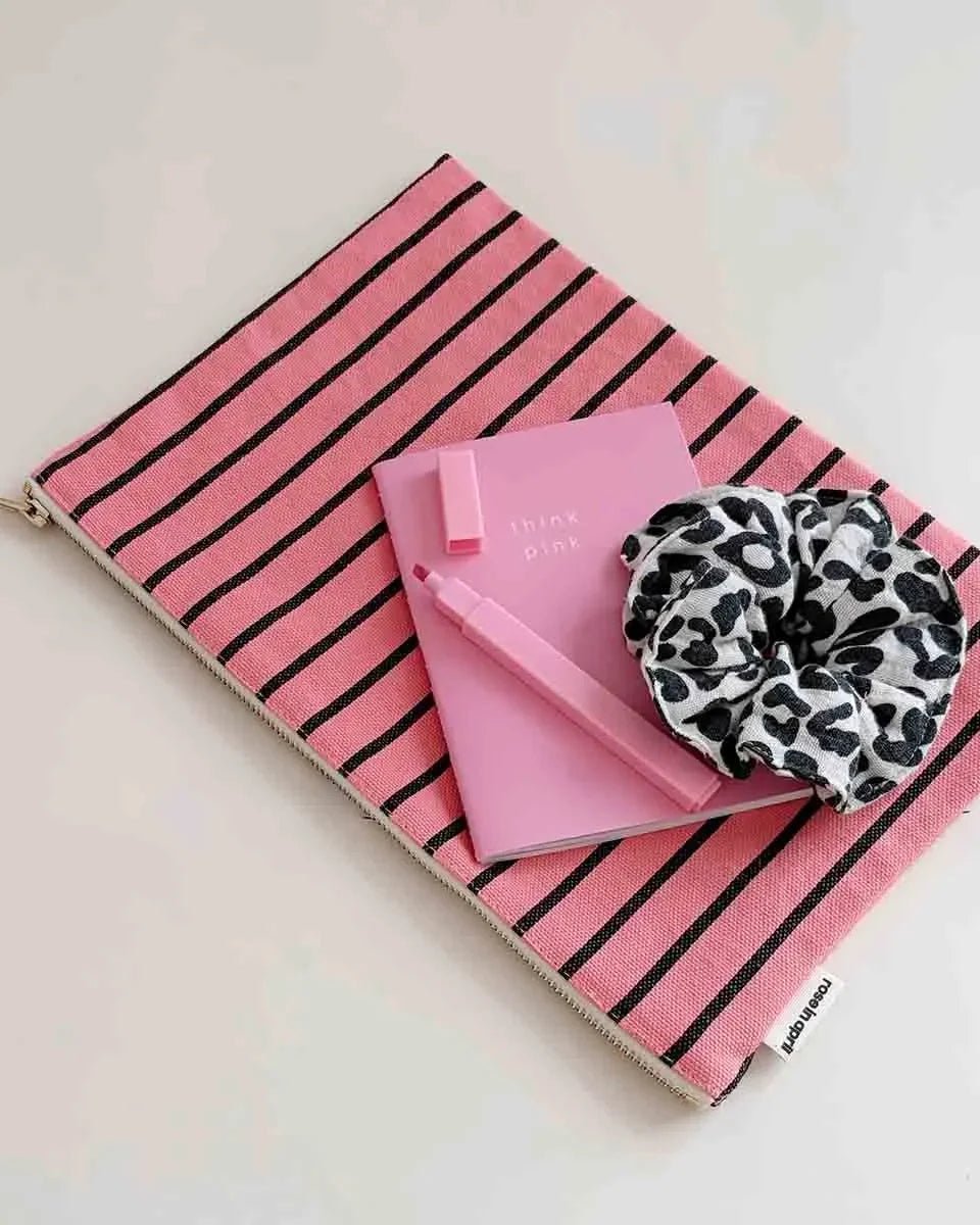 Rose in April - LILI Etui • Stripes Tennis Funky Pink - ROSA ECK