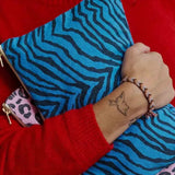 Rose in April - LILI Etui • Zebre Greek Blue/Black - ROSA ECK