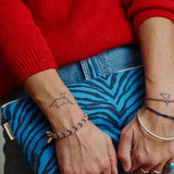 Rose in April - LILI Etui • Zebre Greek Blue/Black - ROSA ECK