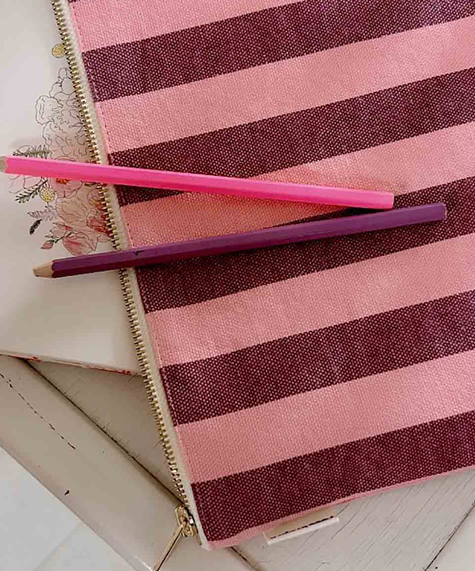 Rose in April - LILI Handtasche | Burgundy / Flamingo - Beutel - ROSA ECK - 