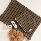 Rose in April - LILI Handtasche • Stripes Tennis Olive - Beutel - ROSA ECK