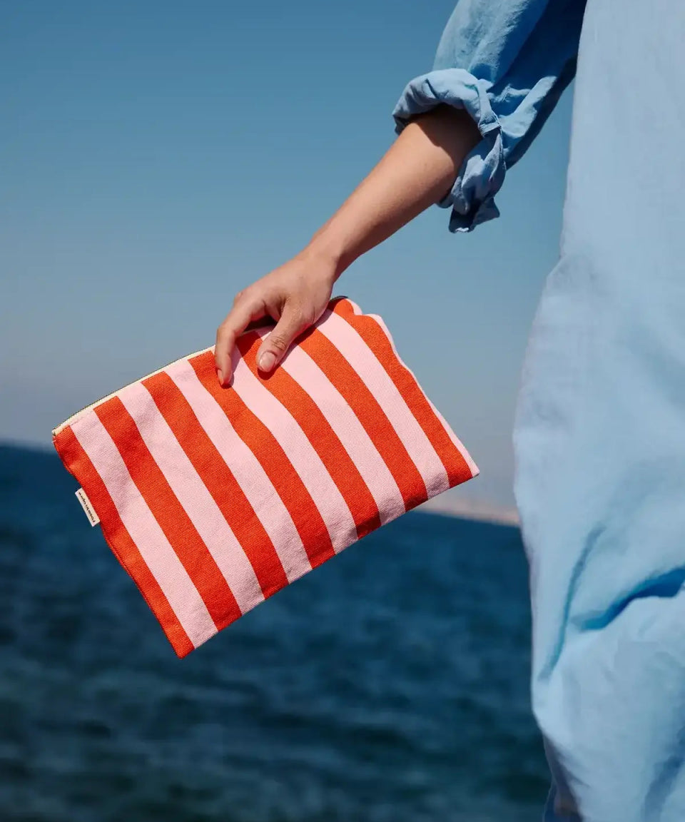 Rose in April - LILI Handtasche • Stripes Tomato/Candy - Beutel - ROSA ECK Concept Store