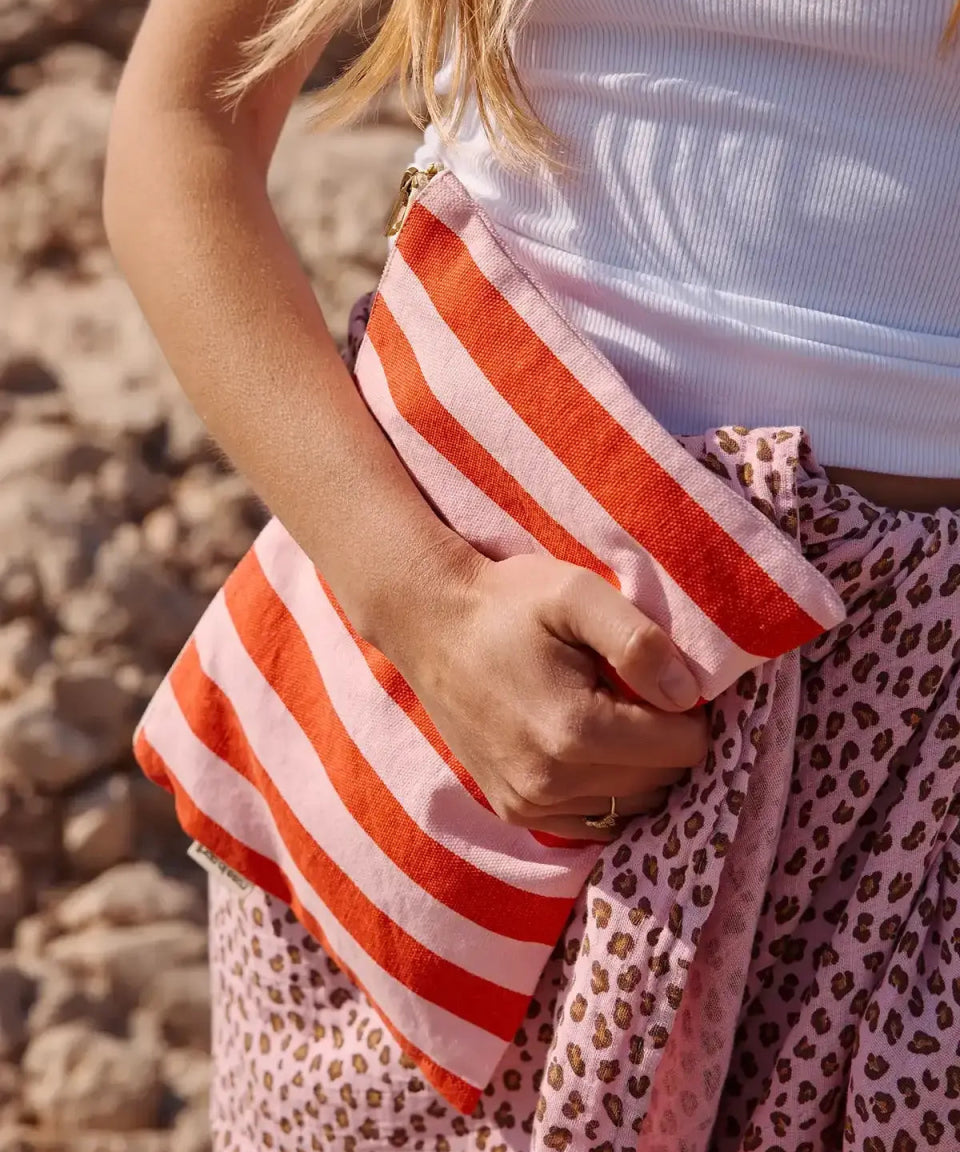 Rose in April - LILI Handtasche • Stripes Tomato/Candy - Beutel - ROSA ECK Concept Store