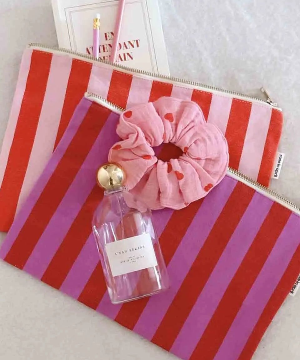 Rose in April - LILI Handtasche • Stripes Tomato/Candy - Beutel - ROSA ECK Concept Store
