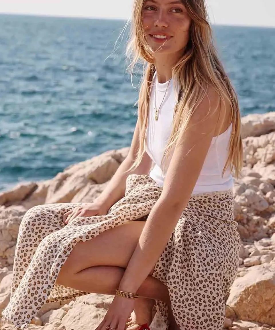 Rose in April - LOUISA Paréo • Mini Leopard Greige - ROSA ECK