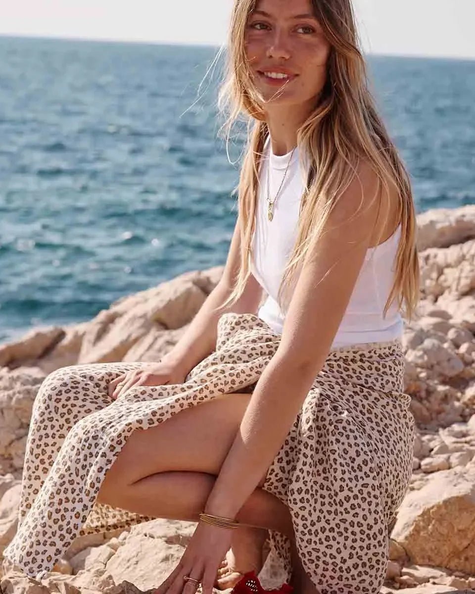 Rose in April - LOUISA Paréo • Mini Leopard Greige - ROSA ECK