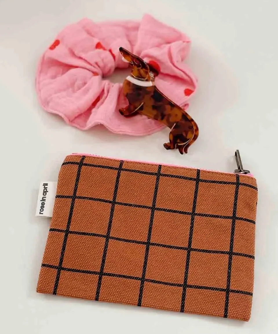 Rose in April - MARIE Geldbeutel • Check Ginger - ROSA ECK