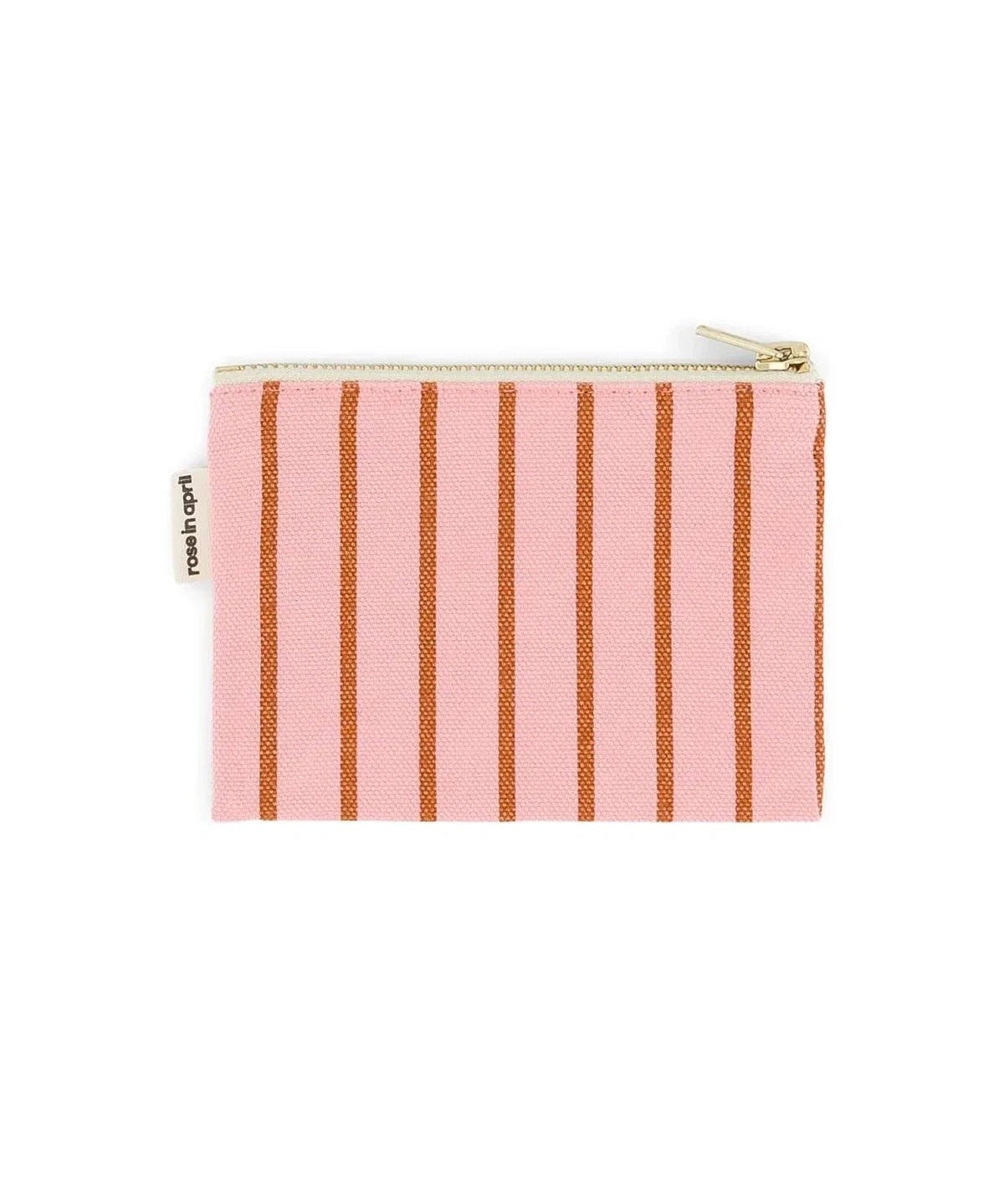 Rose in April - MARIE Geldbeutel • Stripes Tennis Pecan/Strawberry - ROSA ECK