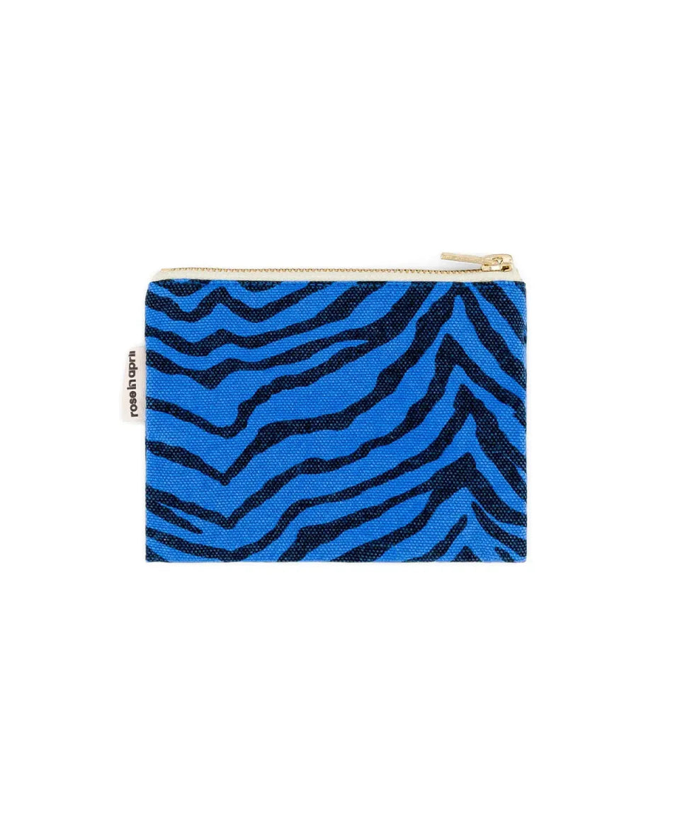 Rose in April - MARIE Geldbeutel • Zebra Greek Blue/Black - Geldbeutel - ROSA ECK Concept Store