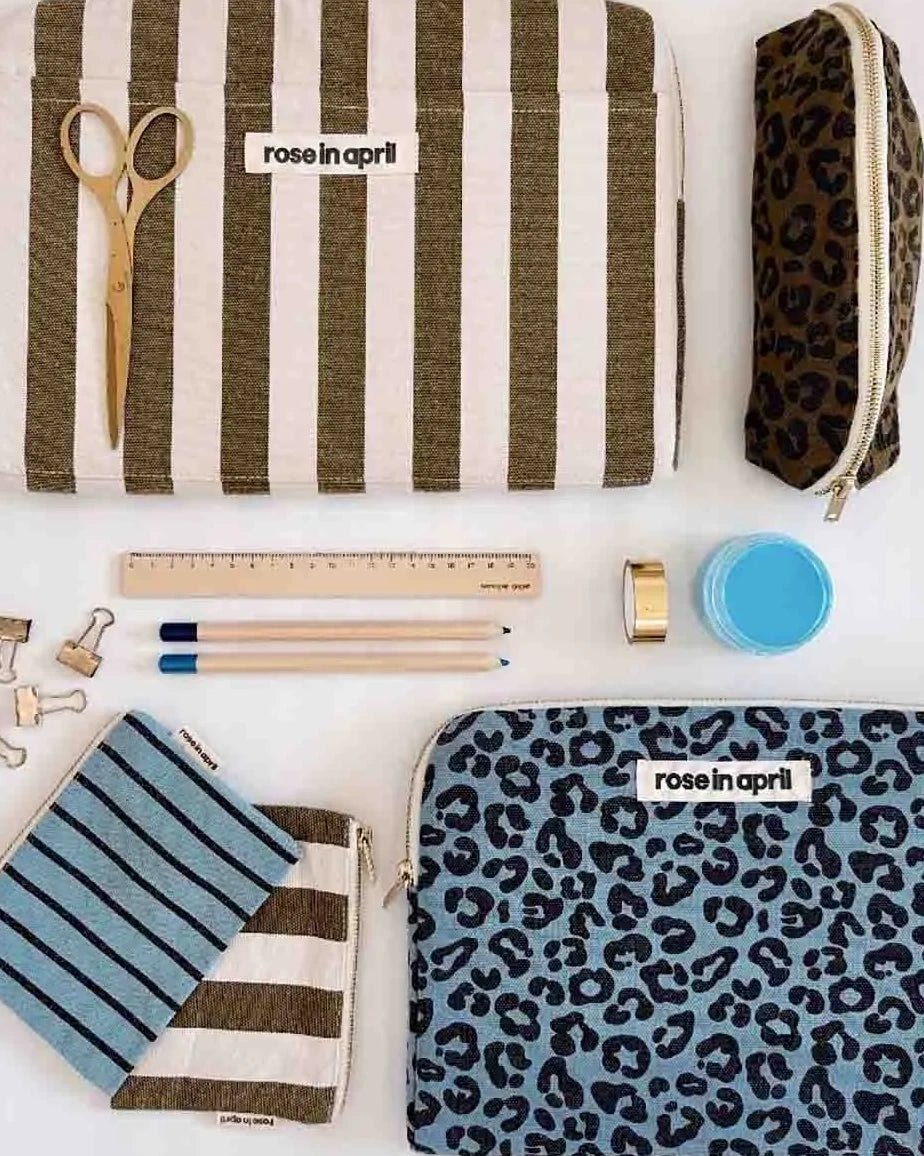 Rose in April - MARIE Mini - Beutel • Blue Sky Tennis Stripes - Beutel - ROSA ECK