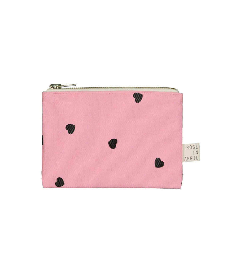 Rose in April - MARIE Mini - Beutel • Strawberry Color Print Heart - Geldbeutel - ROSA ECK Concept Store
