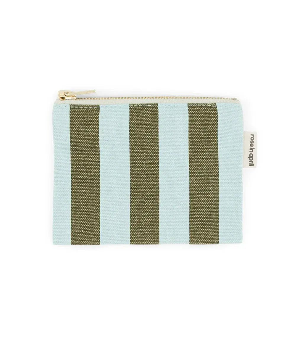 Rose in April - MARIE Mini - Beutel • Stripes Aque/Olive - Beutel - ROSA ECK Concept Store