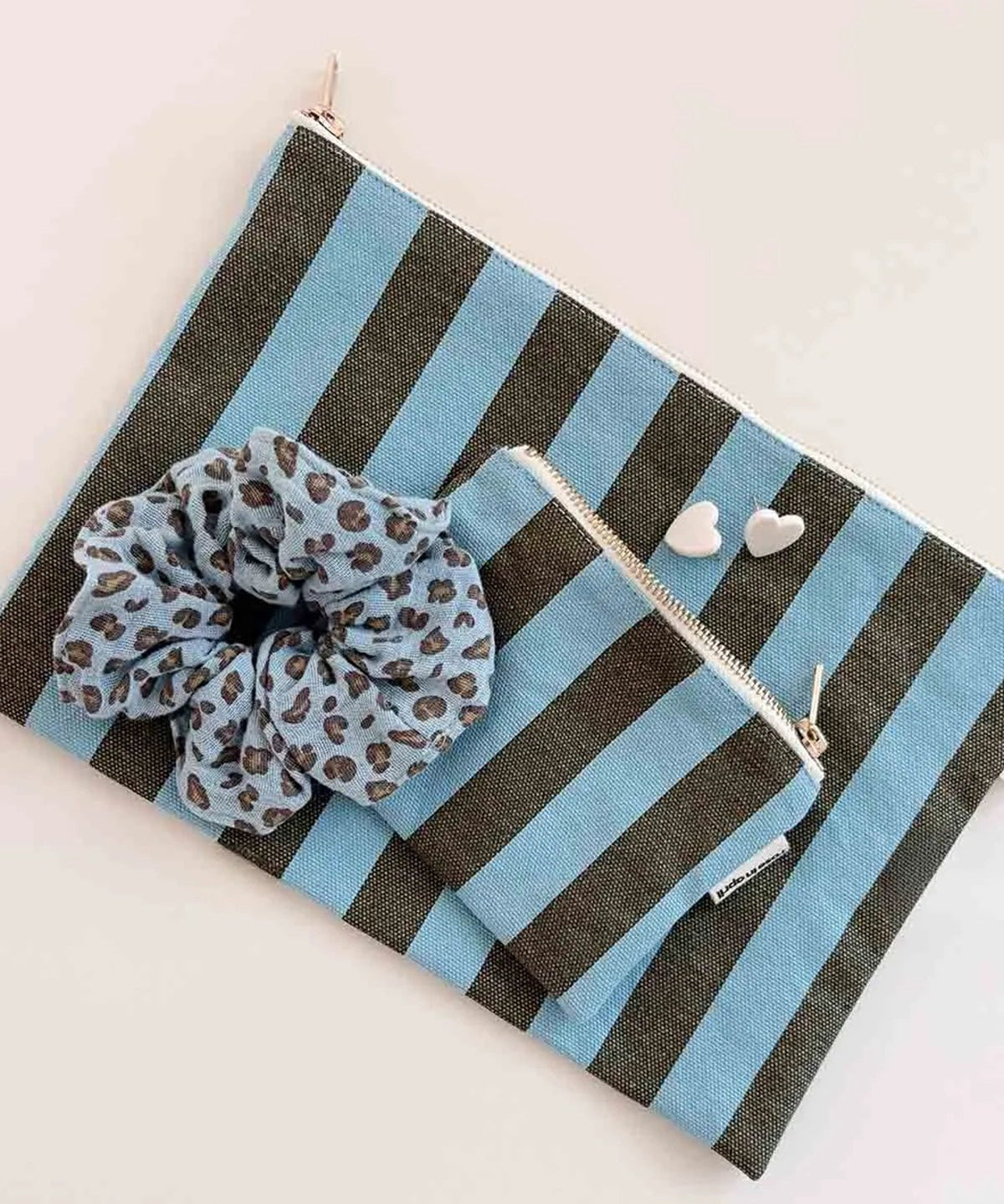 Rose in April - MARIE Mini - Beutel • Stripes Olive/Blue - Beutel - ROSA ECK