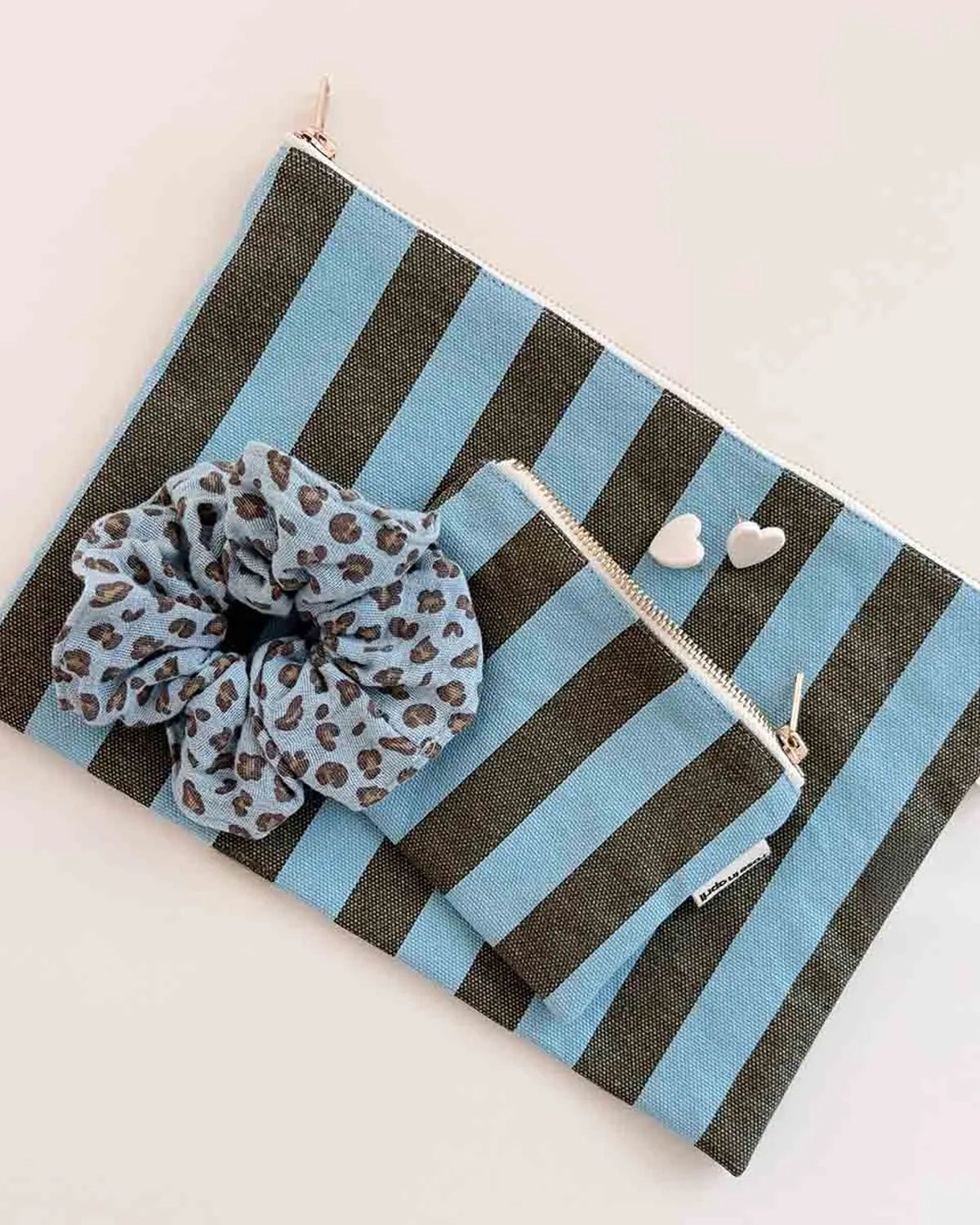 Rose in April - MARIE Mini - Beutel • Stripes Olive/Blue - Beutel - ROSA ECK