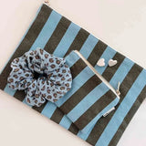 Rose in April - MARIE Mini - Beutel • Stripes Olive/Blue - Beutel - ROSA ECK