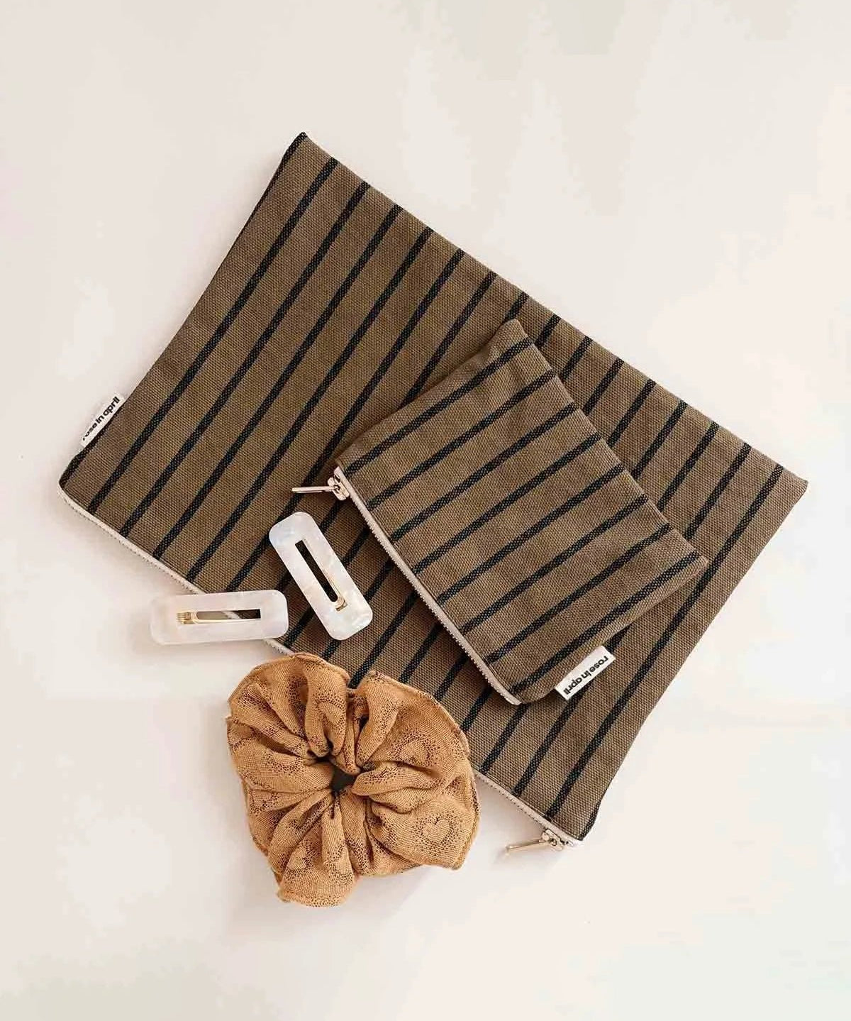 Rose in April - MARIE Mini - Beutel • Stripes Tennis Olive - Beutel - ROSA ECK