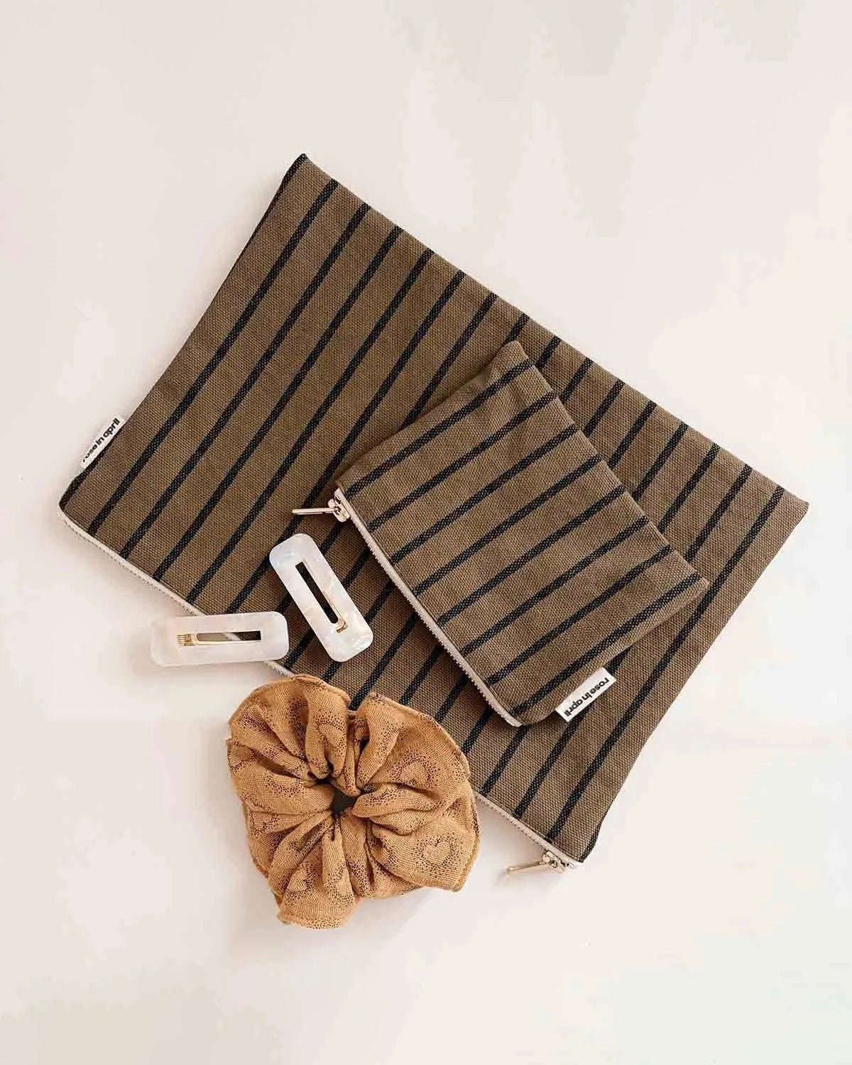 Rose in April - MARIE Mini - Beutel • Stripes Tennis Olive - Beutel - ROSA ECK