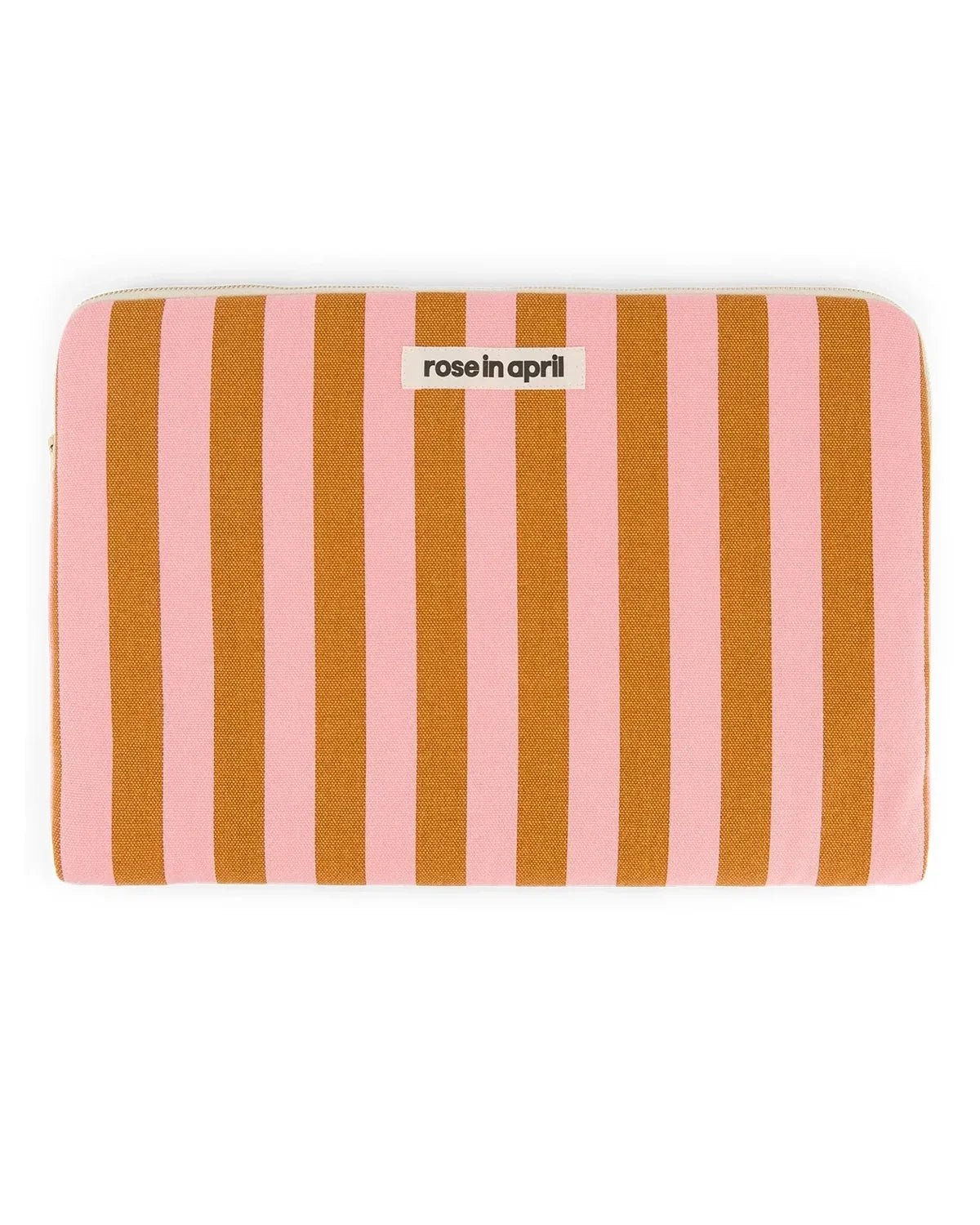Rose in April - MAYA Laptoptasche (15/16 Zoll) • Stripes Strawberry/Caramel - ROSA ECK