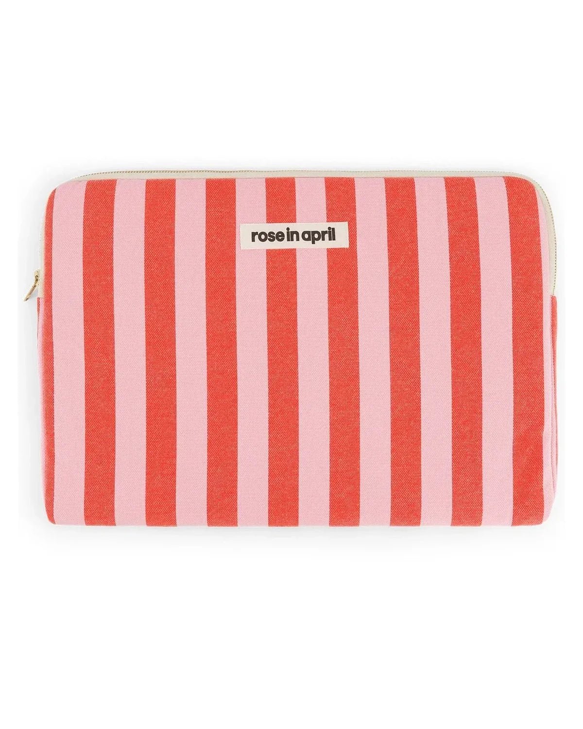 Rose in April - MAYA Laptoptasche (15/16 Zoll) • Stripes Tomato/Candy - ROSA ECK