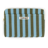 Rose in April - OCTAVE Laptophülle (13/14 Zoll) • Stripes Olive / Blue - Laptoptasche - ROSA ECK