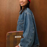 Rose in April - OCTAVE Laptophülle (13/14 Zoll) • Tartan Check - Laptoptasche - ROSA ECK