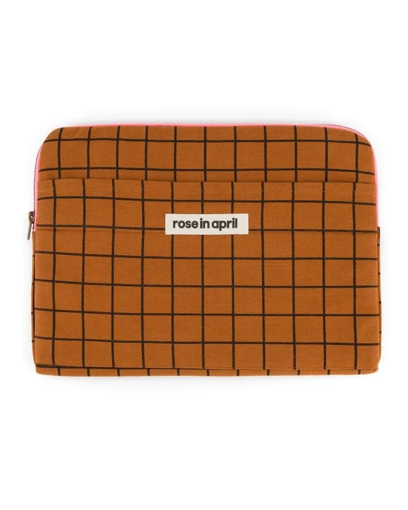 Rose in April - OCTAVE Laptoptasche (13/14 Zoll) • Check Ginger - ROSA ECK