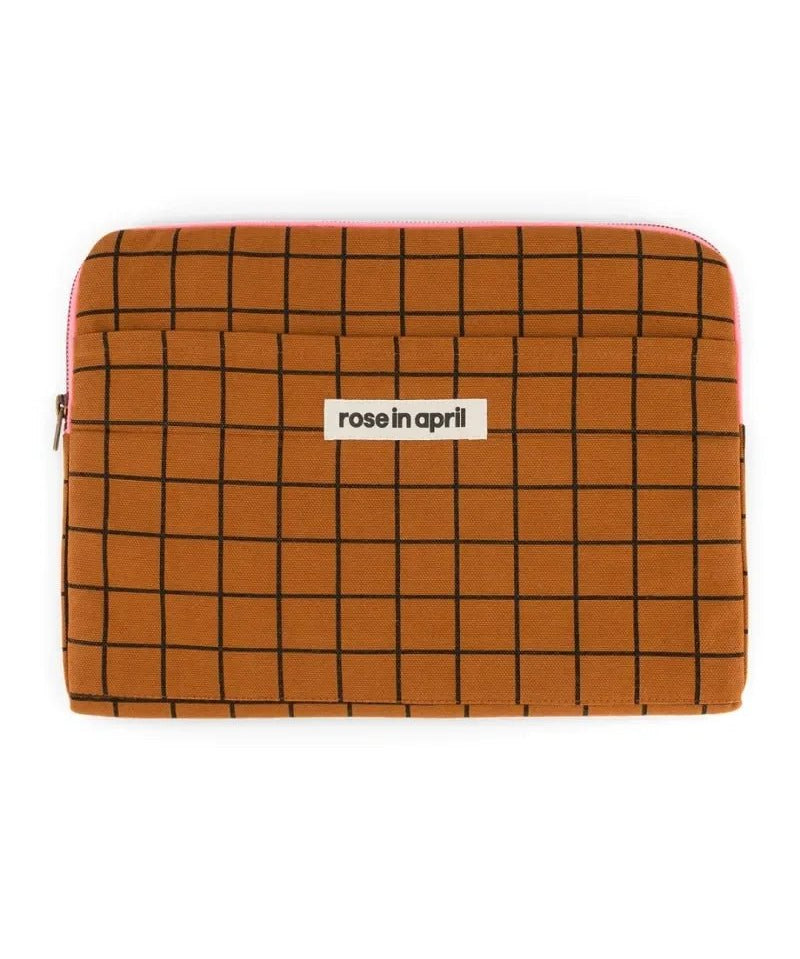 Rose in April - OCTAVE Laptoptasche (13/14 Zoll) • Check Ginger - ROSA ECK