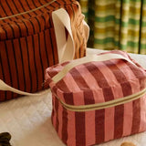 Rose in April - OONA Beautycase • Stripes Brick/Pink - ROSA ECK
