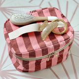 Rose in April - OONA Beautycase • Stripes Brick/Pink - ROSA ECK