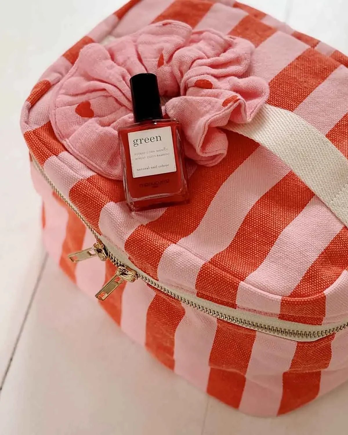 Rose in April - OONA Beautycase • Stripes Tomato/Candy - ROSA ECK