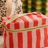 Rose in April - OONA Beautycase • Stripes Tomato/Candy - ROSA ECK