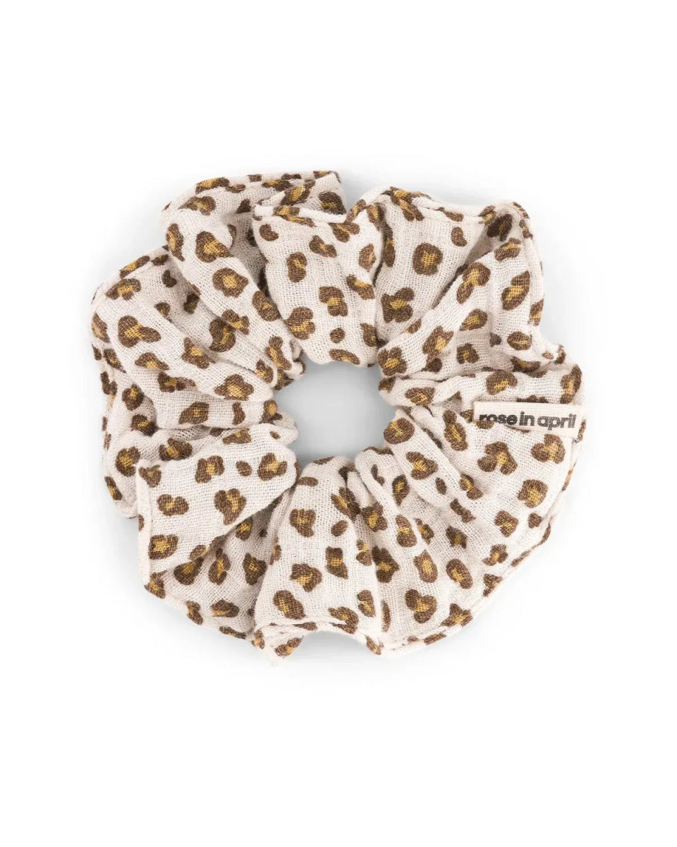 Rose in April - SCRUNCHIE Haargummi • Mini Leopard Greige - Haargummi - ROSA ECK Concept Store