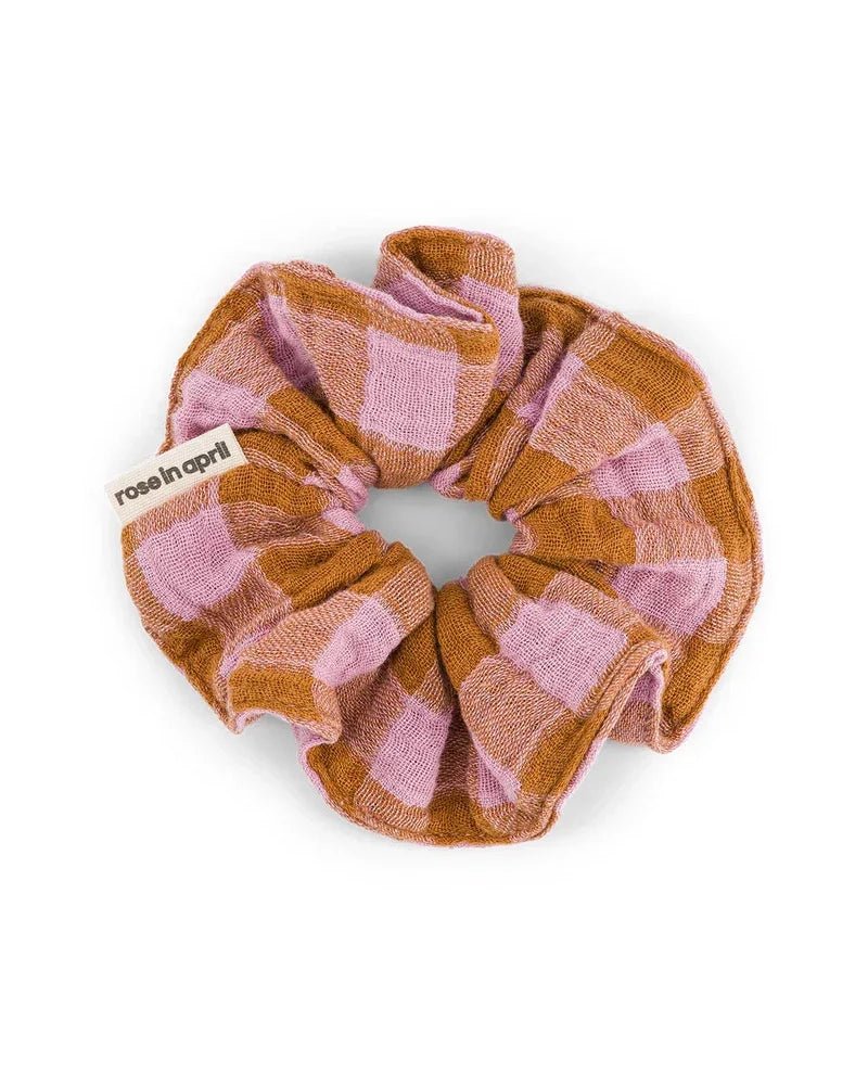 Rose in April - SCRUNCHIE Haargummi | Vichy Lilas / Caramel - Haargummi - ROSA ECK - 