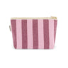 Rose in April - SOFIA Kleiner Kulturbeutel • Stripes Bordeaux/Bubble Pink - Beutel - ROSA ECK Concept Store