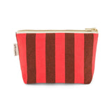 Rose in April - SOFIA Kleiner Kulturbeutel • Stripes Brown/Tomato - ROSA ECK