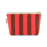 Rose in April - SOFIA Kleiner Kulturbeutel • Stripes Brown/Tomato - ROSA ECK