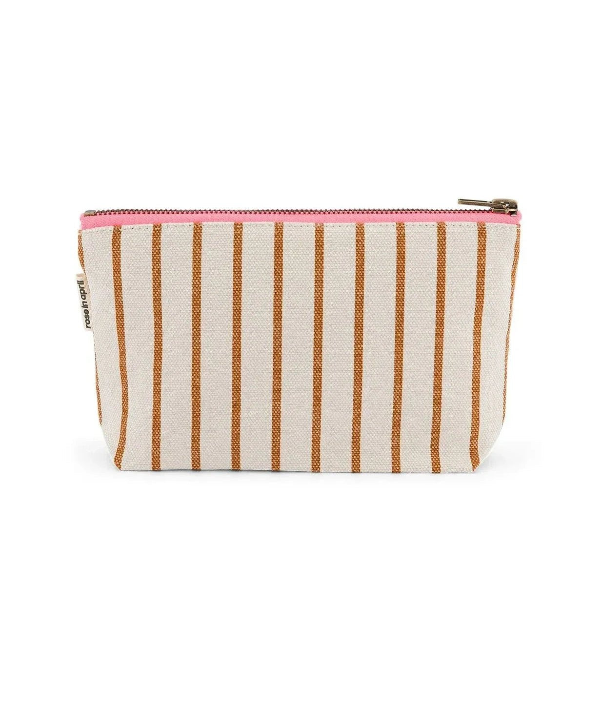 Rose in April - SOFIA Kleiner Kulturbeutel • Stripes Tennis Pecan/Greige - ROSA ECK